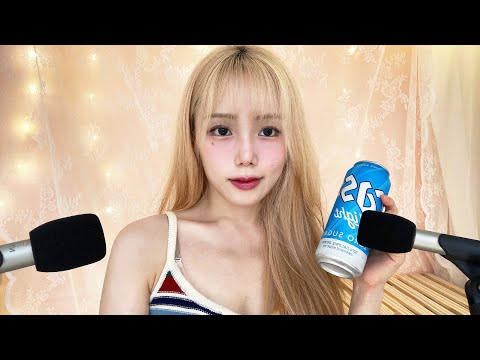 ASMR 맥주 먹방 하면서 위스퍼링 수다 (멤버십,귀 먹방 음식,다람쥐)ㅣDeep Ear to Ear Whispers for Sleep, Talking