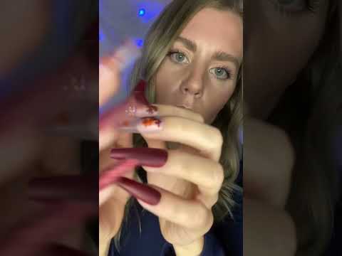 Long nail on nail tapping and tongue clicking