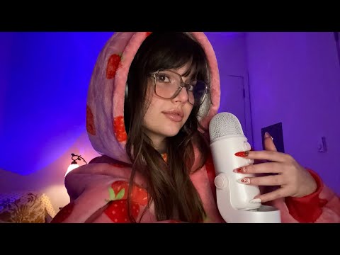 Cozy ASMR | Breathy Whispers, RAMBLES, Mic Triggers, Book Gripping, Mouth Sounds, Hand Sounds, +