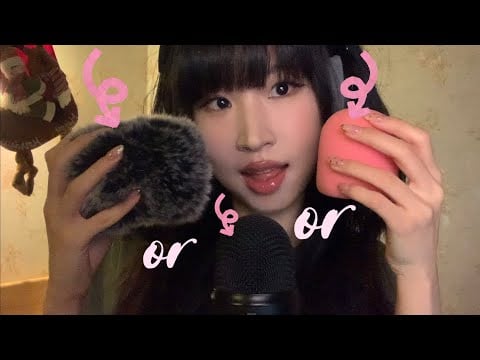 ASMR mouth sounds & mic scratching with 3 covers | make your choice 🪽