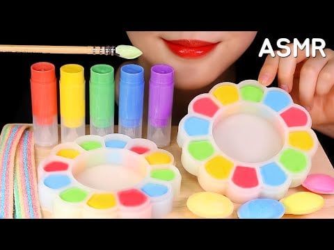 EDIBLE SCHOOL SUPPLIES ASMR EDIBLE PALETTE, EDIBLE GLUE STICK ASMR RAINBOW FOOD ASMR