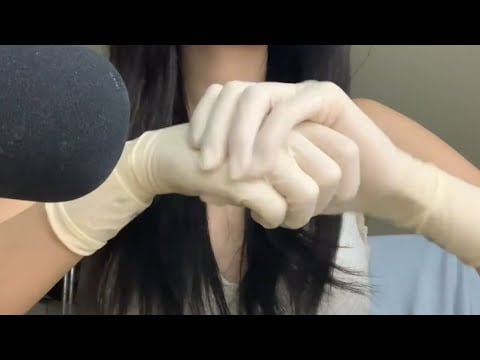 ASMR Surgical Gloves Snapping, Stretching & Scratching 🧤Close-Mic Sounds | ASMR by Chinese Girl