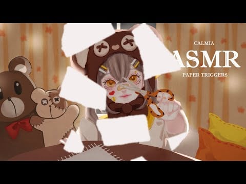 ୨୧⊹ASMR⊹୨୧ relaxing PAPER TRIGGERS｜no talking｜cutting, rubbing, scratching