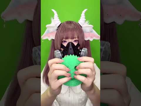 【ASMR】スポンジでASMR#shorts #asmr #asmr屋さん #四葉の抹茶