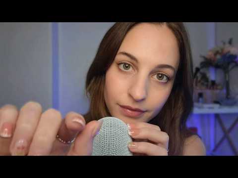 ASMR | CLOSE CLICKY WHISPERING FOR SLEEP (soft ramble, showing my lip combo, etc ^^ ear to ear)
