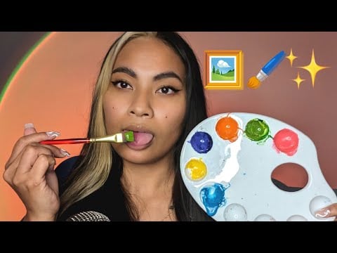 ASMR Spit Painting You (With Edible Paint) Tingly Mouth Sounds , Personal Attention