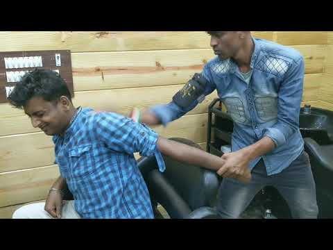 Full body Powerful massage | Head & Body massage with neck cracking asmr by ujjal barber