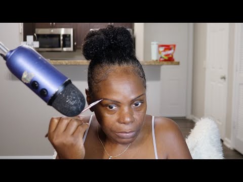 Doing My Brows ASMR Makeup tutorial