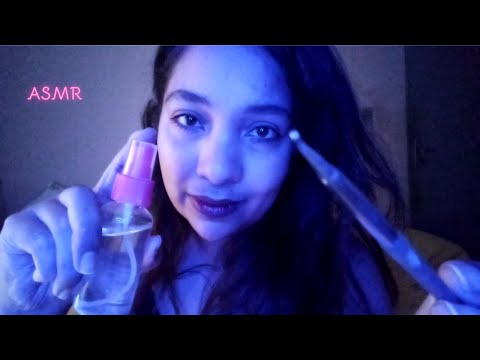 ASMR ☔ Dividindo seu cabelo em várias partes, aplicando óleo, conta-gotas e massagem capilar💆🏻‍♀️
