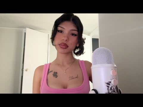 ASMR close whispers with mouth sounds 