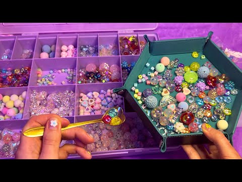 ASMR Bead Soup Scoops + Fidget Creations (Whispered, Rummaging)