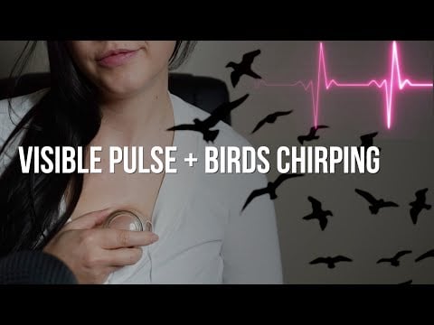 Happy Heartbeats Early Morning Birds & Visible Heartbeat | Female Heartbeat ASMR