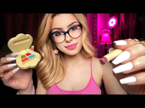 ASMR Doing Your WOODEN Makeup FAST & AGGRESSIVE 🌲🌿💄 Layered Sounds Personal Attention For SLEEP😴