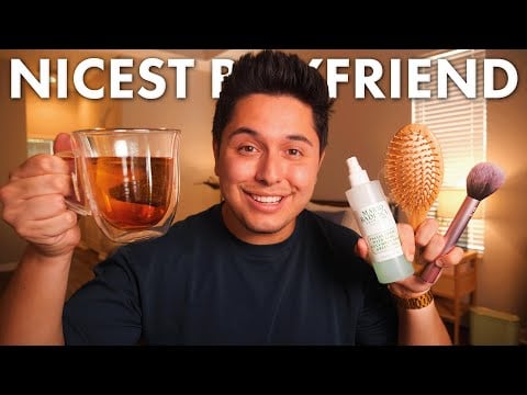 Green Flag Boyfriend does your Makeup & Skincare Roleplay | ASMR