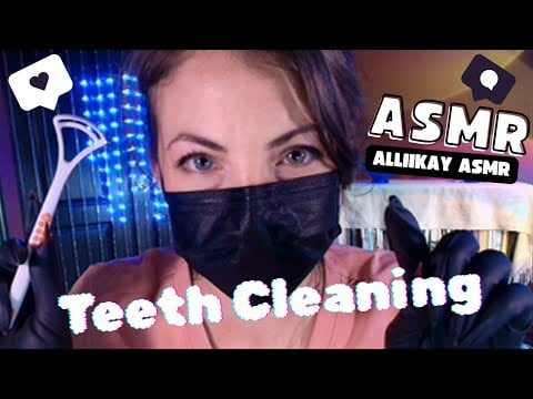 ASMR Dentist with latex gloves