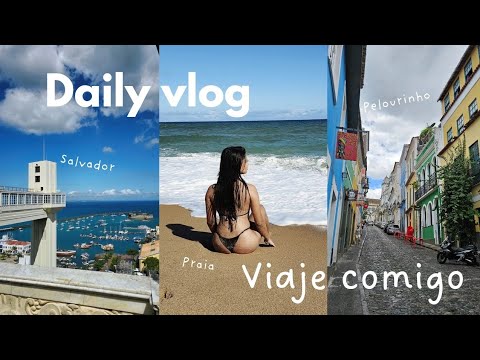 ASMR VLOG  Diário de viagem aproveitando as férias || Praia, Shopping & Pelourinho 