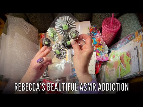 ASMR Request! Organizing ALL my stickers! (Soft Spoken version) Plastic crinkle mania!