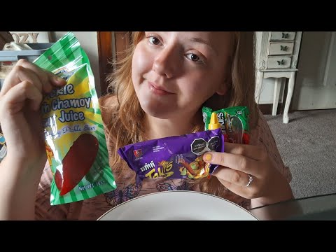 ASMR- Chamoy Pickle Kit Attempt- Whispering and Eating Sounds