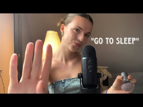 ASMR repeating "go to sleep"💤