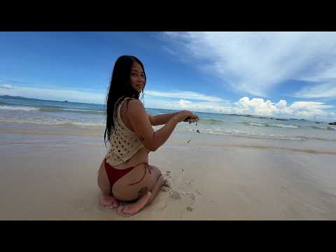 ASMR at the Beach🏝 (public asmr)
