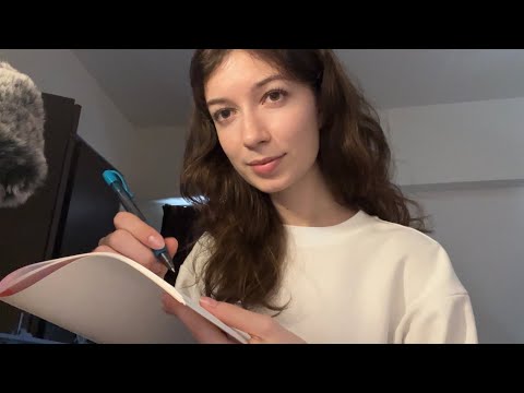 ASMR interview | asking you random questions (lots of writing)