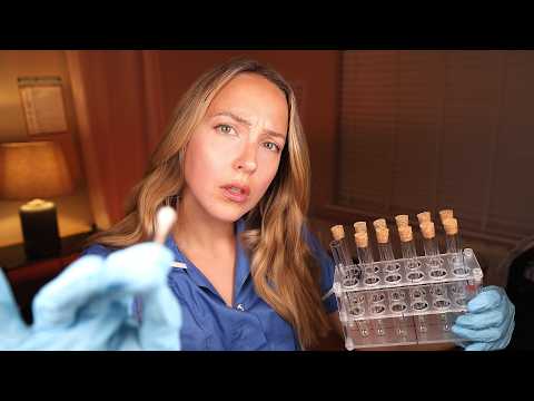 ASMR soft spoken nurse allergy testing on your face and arms for deep sleep