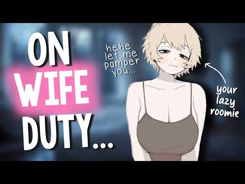 Lazy Roommate Will Be Your Housewife...For Free Rent?! [Lap Pillow & Hairplay | NEET Tomboy | Audio]