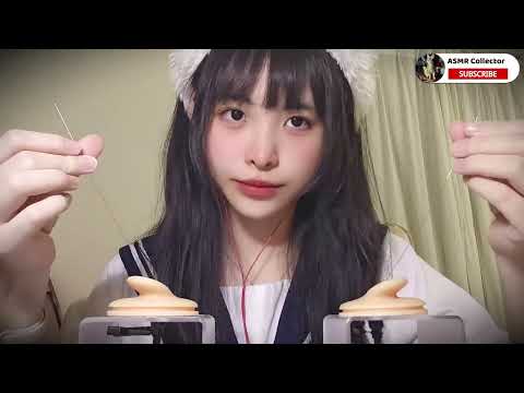 ASMR🎧｜Use a goose feather stick to massage your ears.