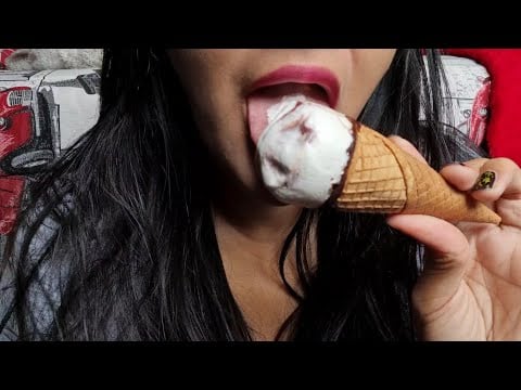 ASMR comiendo helado | ASMR comiendo Barquilla / Cono / Cucurucho