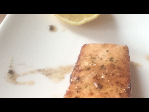 Eating salmon!