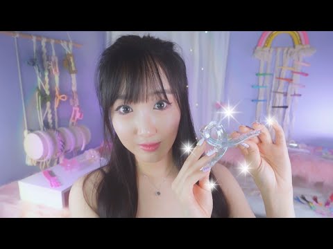 ASMR(Sub✔)Sleepy hairpin shop roleplayㅣhair brushing, hair combing, hair touchingㅣClipping your hair