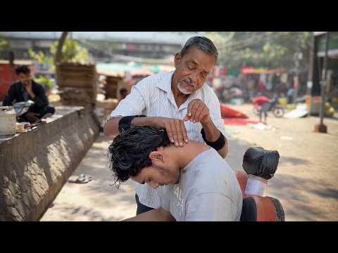 ASMR Barber Waris - Most Satisfying Head Massage In The Street (Burnout🔥 Stress)