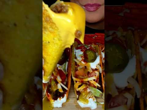 EXTRA CHEESY TACOS #asmr #food #tacos