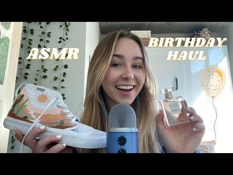 ASMR | BIRTHDAY HAUL (WHISPERED)