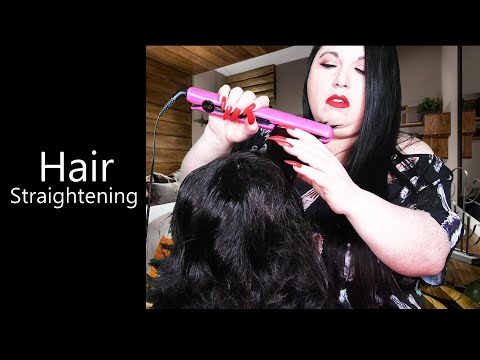 ASMR Doing Your Hair For A Night Out (Hair Straightening, Hair Brushing, Soft Whispers, Styling)