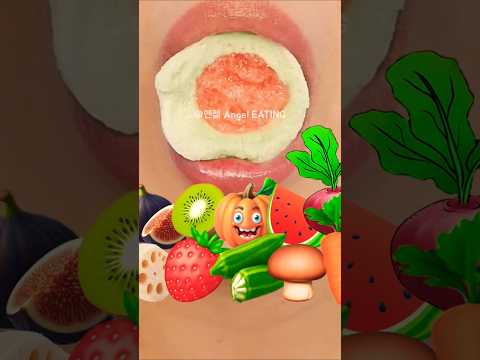 @AngelEATING777 asmr FREEZE DRIED FRUITS EMOJI FOOD 동결건조 과일 모음 먹방 eating sounds