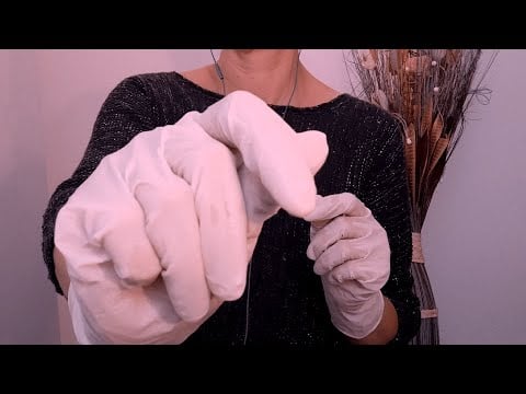 🎧 Gentle ASMR - White Latex Gloves Tingles  & Fluffy Mic Sounds (No Talking)