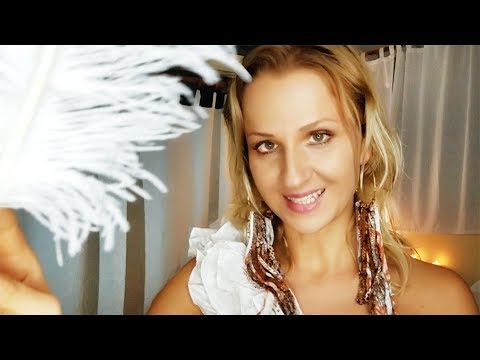 TRANQUILIZING ASMR Face Paint & Feather Touching Relaxation