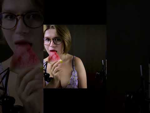 ASMR extremely wet watermelon sounds #asmr #shorts