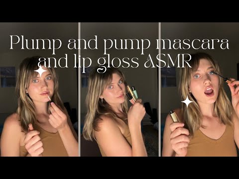 ASMR lip gloss AND mascara pumping!!