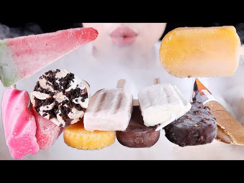 ASMR Assorted Low-Sugar Ice Cream Bars | Crunchy and Icy❄️ | Diet Mukbang
