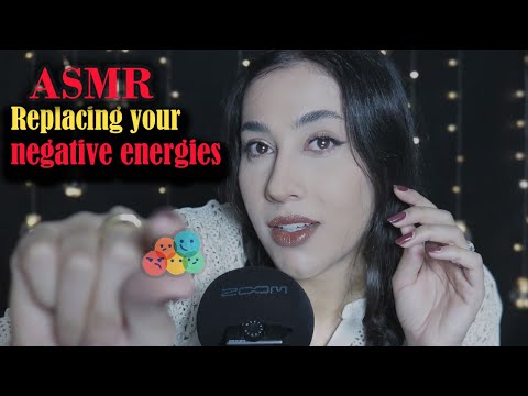 Blocking your negative energies ASMR🫠 | up close whisper and weird tingly mouth sounds