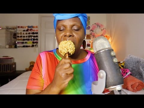 Caramel Candy Apple Treat ASMR Eating Sounds