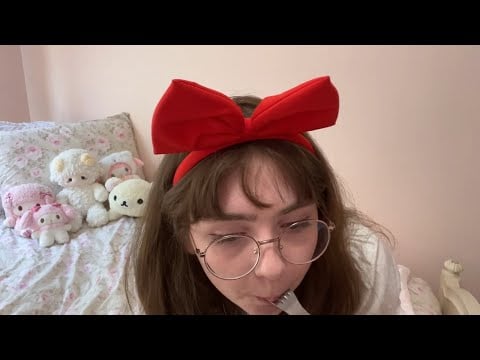 awkward girl eats cake ASMR