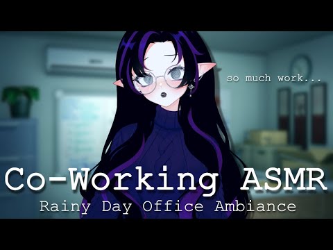 🎧 Co-Working ASMR | Rainy Ambiance + Typing