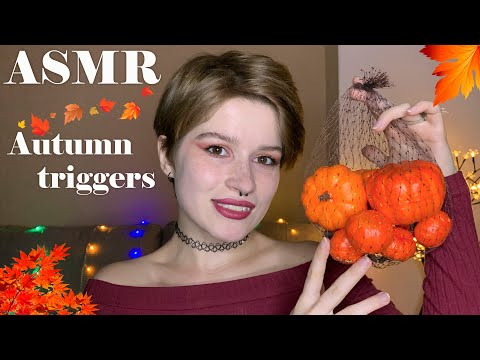 АСМР осенние триггеры у камина 🍁 Звуки для расслабления и сна 🍂 / ASMR autumn triggers 🍁 Fireplace 🔥