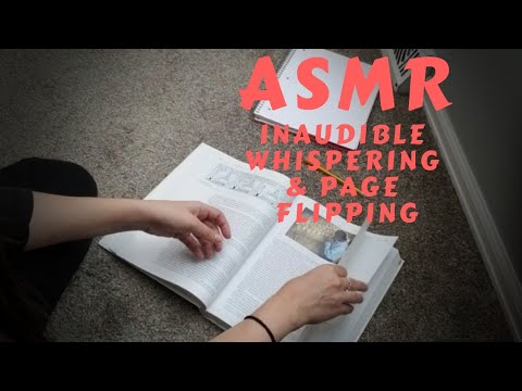 📘 ASMR - Study with Me - Inaudible Whispering & Page Flipping 📘