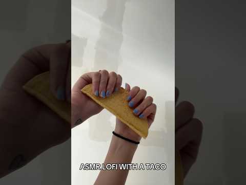 ASMR breaking a taco! #fypシ #food #asmr #asmrfood #lofi #viral #calming #relax #tingles #sleep