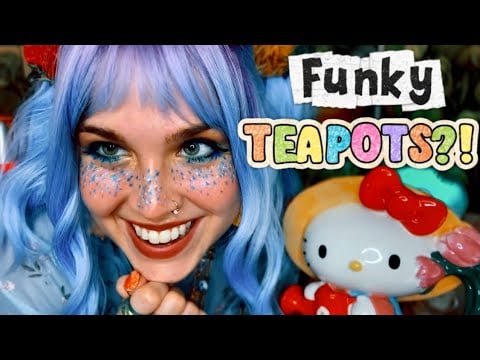 Autistic ASMR ☕️🌀 My Whimsical Teapot Collection (special interest, tingly tapping)