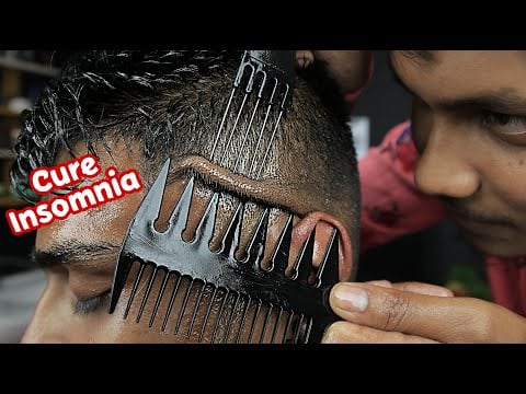 Cure Your Insomnia By Heavy Oil ASMR Comb Massage With Satisfying Neck Crack | ASMR Comb Massage
